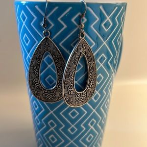 Southwest Design Scroll Silver Earrings